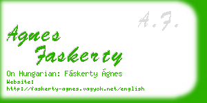 agnes faskerty business card