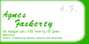 agnes faskerty business card